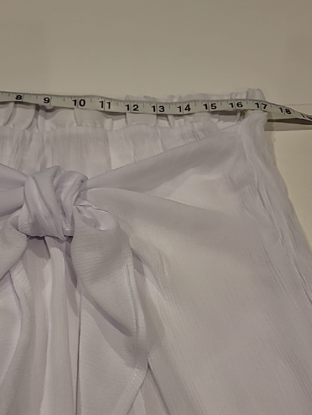 Serra White Tie-Waist Wide Leg Swim Harem Coverup Gauze Pants XL - Picture 9 of 11